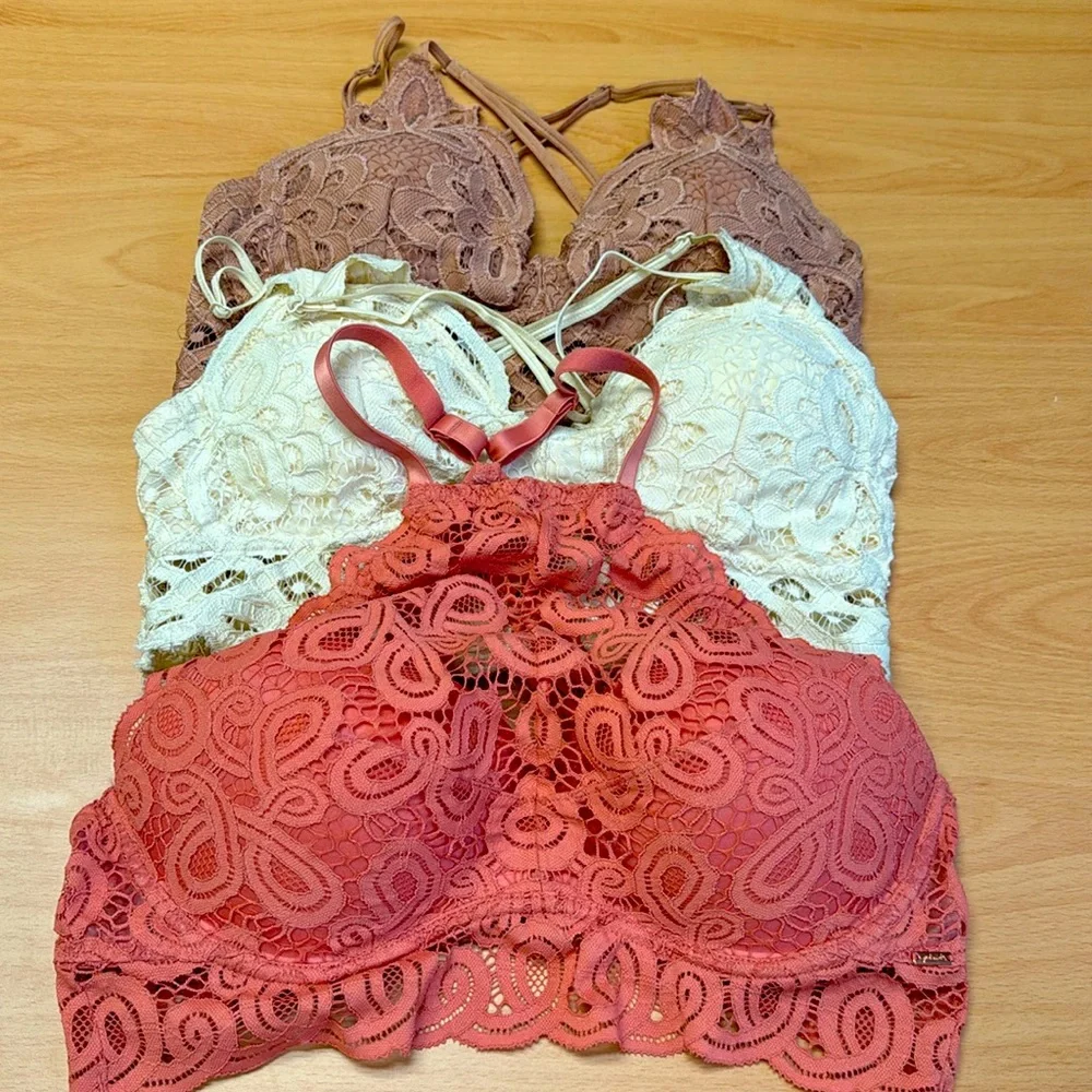 3 Bralettes - Size Large - Picture 1 of 10